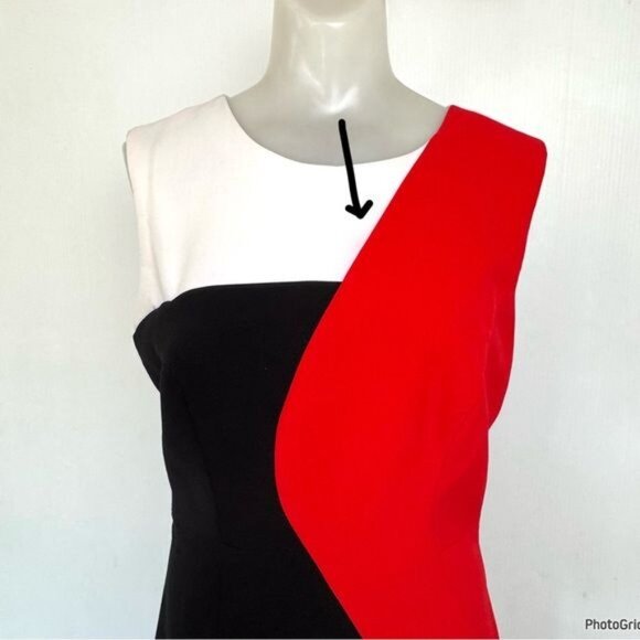 Milly Colorblock Helix Sleeveless Sheath Dress 8 - Picture 5 of 13